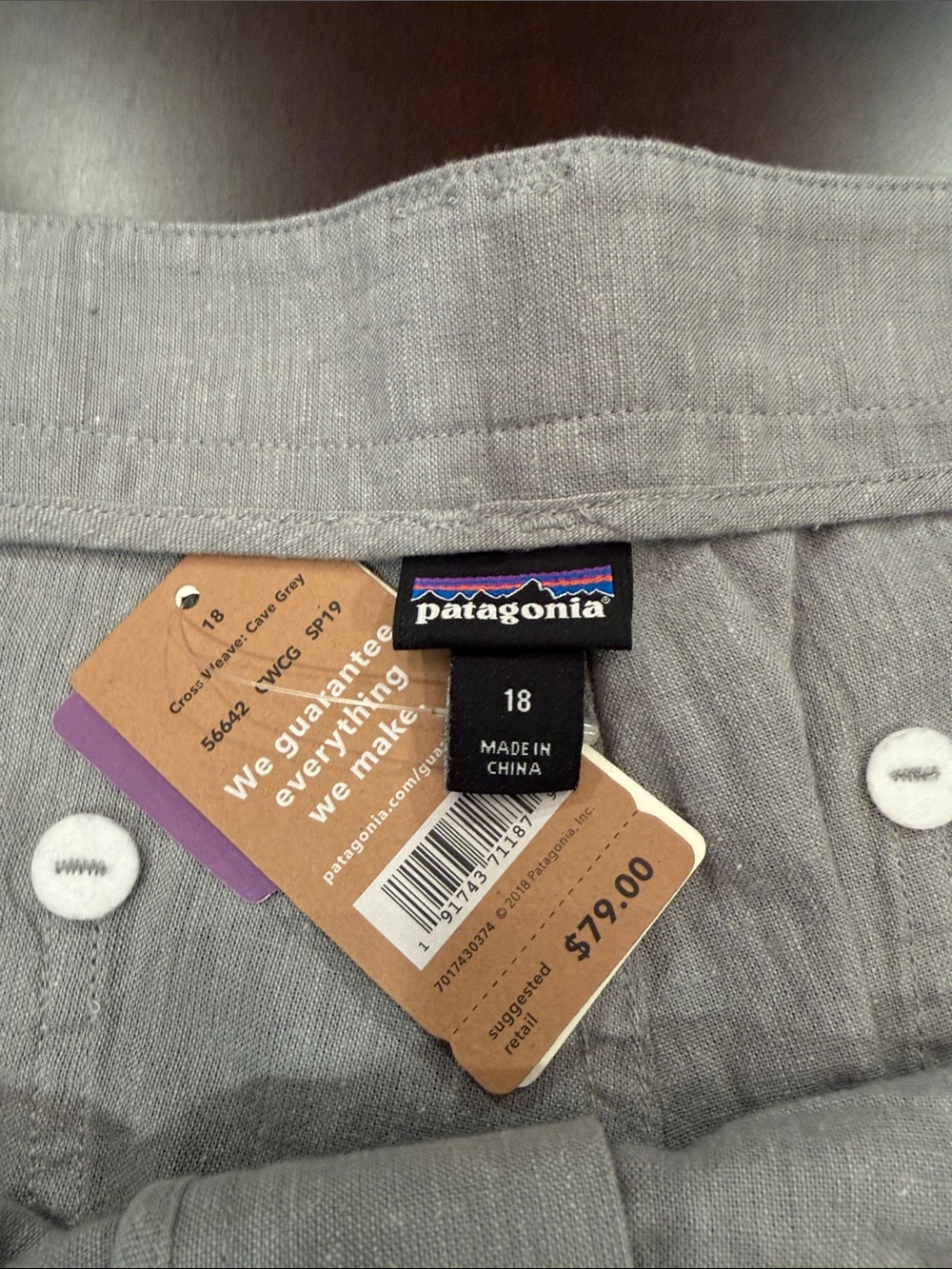Patagonia Light Gray Casual Trousers - Picture 2 of 5
